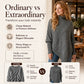 🧶 Rich Cable Texture, Relaxed Poncho Drape | Women's Knit Sweater