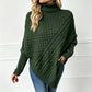 🧶 Rich Cable Texture, Relaxed Poncho Drape | Women's Knit Sweater