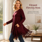 🌸 Tassel Lace Detail, Flattering Relaxed Drape | Women's Boho Tunic Top