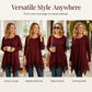 🌸 Tassel Lace Detail, Flattering Relaxed Drape | Women's Boho Tunic Top