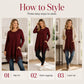 🌸 Tassel Lace Detail, Flattering Relaxed Drape | Women's Boho Tunic Top