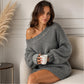🧶 Off-Shoulder Elegance, Cozy Knit Style | Women's Sweater Dress