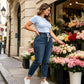 👖 Stretch Denim, Roomy Pockets | Women's Drawstring Tapered Jeans