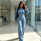💫 Corset Waist, Flattering Wide-Leg Fit | Women's 2-Piece Set ⚡ Free Shipping