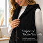 🧶 Sherpa Warmth, Cable-Knit Charm | Women's Hooded Layering Vest