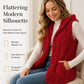 🧶 Sherpa Warmth, Cable-Knit Charm | Women's Hooded Layering Vest