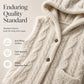 🧶 Sherpa Warmth, Cable-Knit Charm | Women's Hooded Layering Vest