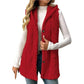 🧶 Sherpa Warmth, Cable-Knit Charm | Women's Hooded Layering Vest