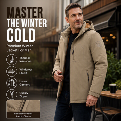 🌧️ Waterproof Warmth, Full Hooded Coverage | Men's Winter Jacket ⚡ Free Shipping