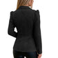 ✨ Sculpted Waist, Metallic Detail | Women's Textured Tailored Blazer