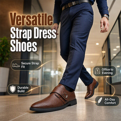 👞 Quick Strap Fit, Polished Everyday Style | Men's Versatile Dress Shoes