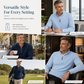 🧥 Quarter-Zip Style, Sharper Everyday Fit | Men's Stand-Collar Pullover