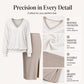 ✨ Flattering V-Neck, Elegant Ribbed Style | Women's 2-Piece Skirt Set ⚡ Free Shipping