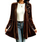 💎 Velvet Texture, Waist-Flattering Peplum | Women's Open Front Cardigan