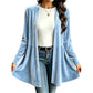 💎 Velvet Texture, Waist-Flattering Peplum | Women's Open Front Cardigan