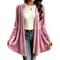 💎 Velvet Texture, Waist-Flattering Peplum | Women's Open Front Cardigan