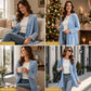 💎 Velvet Texture, Waist-Flattering Peplum | Women's Open Front Cardigan