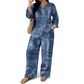 🎨 Denim Look, Lighter Feel | Women's Patchwork Wide-Leg 2-Piece Set ⚡ Free Shipping