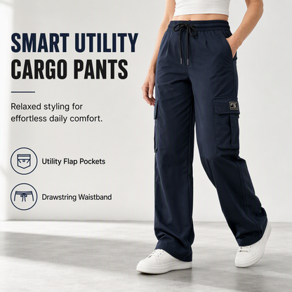 👖 Roomy Pockets, Easy-Moving Fit | Women's Drawstring Cargo Pants