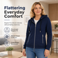 🔐 Secure Zip Pockets, Easy Full-Zip Style | Women's Hooded Knit Jacket ⚡ Free Shipping