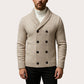 🧶 Double-Breasted Detail, Refined Shawl Collar | Men's Knit Cardigan ⚡ Free Shipping