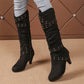 👢 Studded Detail, Steadier Steps | Women's Slouchy Knee-High Boots ⚡ Free Shipping
