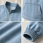 💙 Washed Denim, Relaxed Half-Zip Style | Women's Oversized Jacket