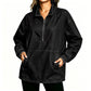 💙 Washed Denim, Relaxed Half-Zip Style | Women's Oversized Jacket