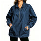 💙 Washed Denim, Relaxed Half-Zip Style | Women's Oversized Jacket