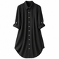 ✨ Lustrous Drape, Elegant High-Low Hem | Women's Satin Button-Up Shirt