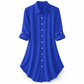 ✨ Lustrous Drape, Elegant High-Low Hem | Women's Satin Button-Up Shirt