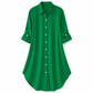 ✨ Lustrous Drape, Elegant High-Low Hem | Women's Satin Button-Up Shirt