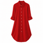 ✨ Lustrous Drape, Elegant High-Low Hem | Women's Satin Button-Up Shirt