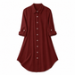 ✨ Lustrous Drape, Elegant High-Low Hem | Women's Satin Button-Up Shirt