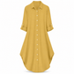 ✨ Lustrous Drape, Elegant High-Low Hem | Women's Satin Button-Up Shirt