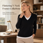 🧶 Layered Look, No Extra Bulk | Women's V-Neck 2-in-1 Knit Sweater