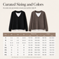 🧶 Layered Look, No Extra Bulk | Women's V-Neck 2-in-1 Knit Sweater