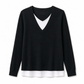 🧶 Layered Look, No Extra Bulk | Women's V-Neck 2-in-1 Knit Sweater