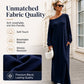 💃 Off-Shoulder Elegance, Flattering Maxi Drape | Women's Long-Sleeve Dress