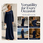 💃 Off-Shoulder Elegance, Flattering Maxi Drape | Women's Long-Sleeve Dress