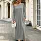 💃 Off-Shoulder Elegance, Flattering Maxi Drape | Women's Long-Sleeve Dress
