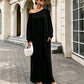 💃 Off-Shoulder Elegance, Flattering Maxi Drape | Women's Long-Sleeve Dress