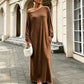 💃 Off-Shoulder Elegance, Flattering Maxi Drape | Women's Long-Sleeve Dress