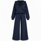 ✨ Cozy Made Polished | Women’s Cropped Hooded Knit & Wide-Leg Pants 2-Piece Set