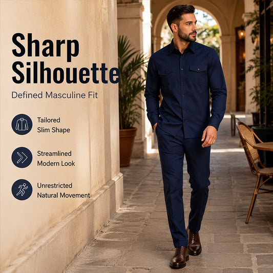 👔 Sharp Fit, Complete Matching Style | Men's Shirt & Pants 2-Piece Set ⚡ Free Shipping