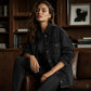 Women's Frayed Hem Washed Denim Jacket