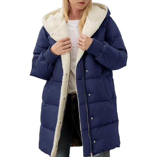 🧥 Plush-Lined Warmth, Extended Coverage | Women's Hooded Padded Coat ⚡ Free Shipping
