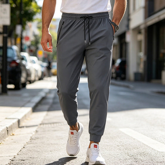 ⚡ Quick-Dry Stretch, Secure Zip Pockets | Men's Lightweight Sport Pants