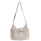 Plaid Drawstring Ruched Cloud Bag