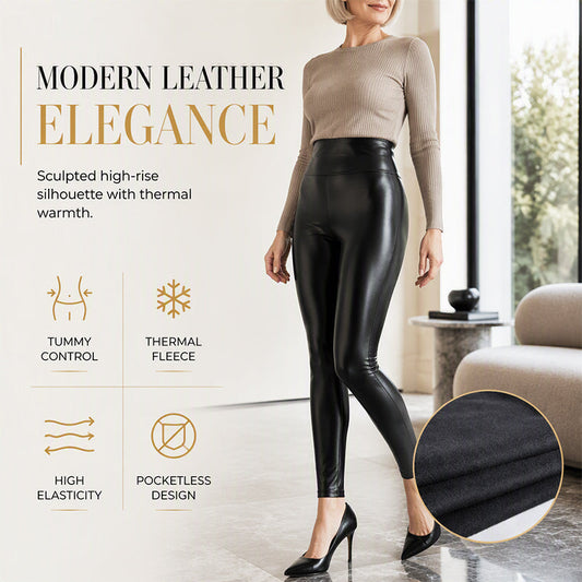 🖤 Sleek Leather-Look, Sculpting High Waist | Women's PU Leggings